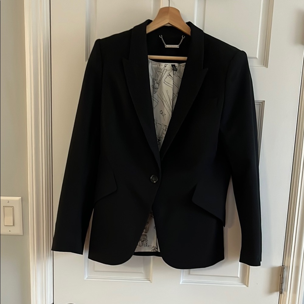 WHBM Editor Blazer Sz 12 Black